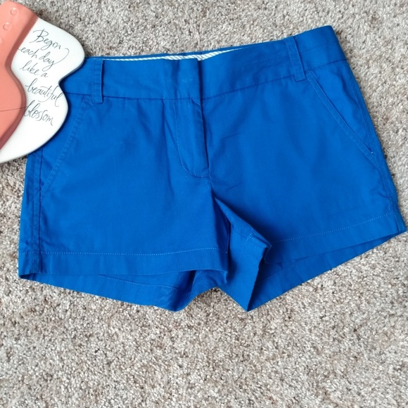 J. Crew City Fit Broken In Blue Chino Shorts - Picture 3 of 5